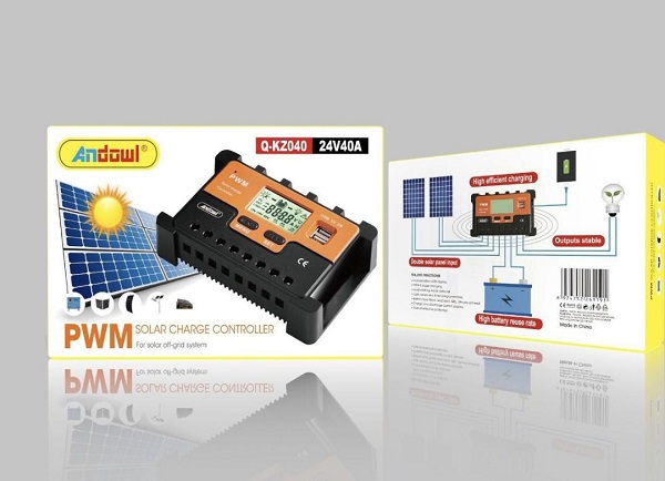 Regolatore di Carica 12/24v 40A Con Crepuscolare